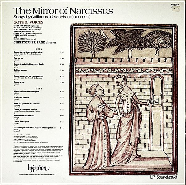 THE MIRROR OF NARCISSUS EMMA KIRKBY MACHAU VINYL LP HYPERION