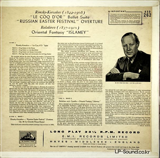 RIMSKY-KORSAKOV 'LE COQ D'OR' GOOSSENS  ASD 262