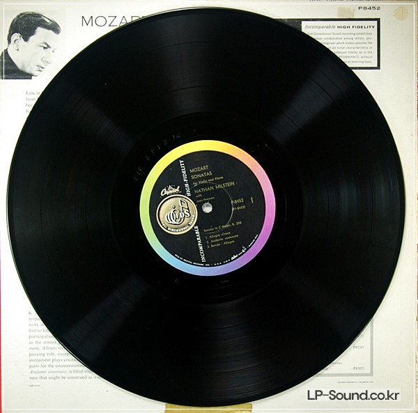 MOZART VIOLIN SONATA MILSTEIN,POMMERS CAPITOL P 8452