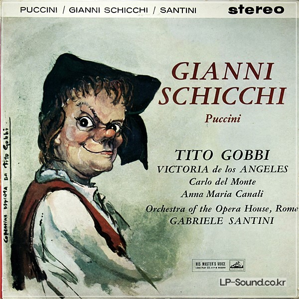 PUCCINI - GIANNI SCHICCHI / SANTINI / TEBALDI / GOBBI 1959 UK ASD 295