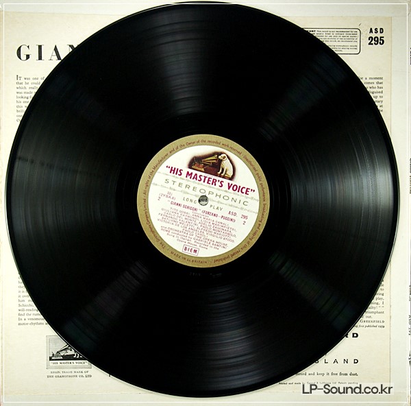 PUCCINI - GIANNI SCHICCHI / SANTINI / TEBALDI / GOBBI 1959 UK ASD 295