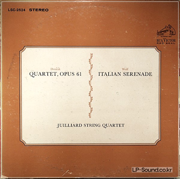 DVORAK WOLF STRING QUARTETJUILLIARD QUARTET RCA  LSC 2524