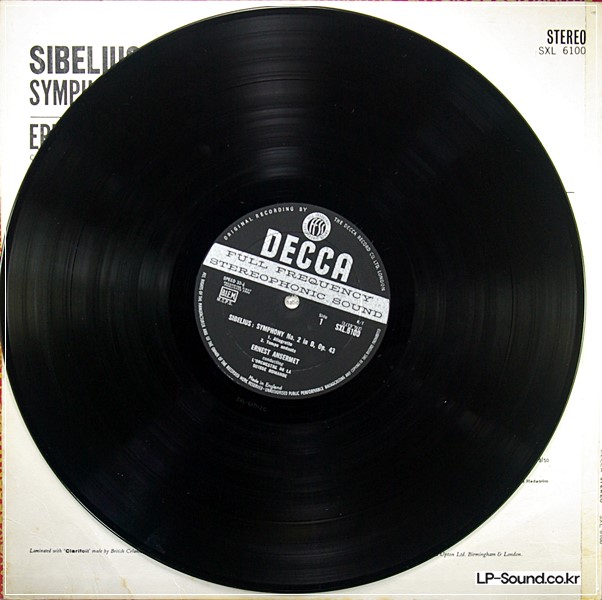 SIBELIUS NO.2 ERNEST ANSERMET SXL 6100