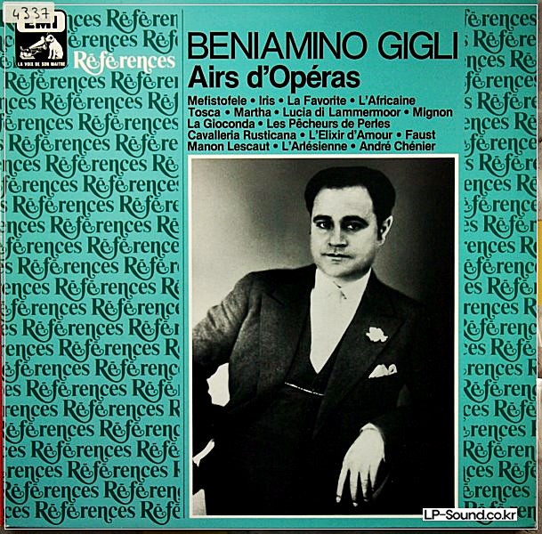 BENIAMINO GIGLI–AIRS D'OPERAS  EMI REFEENCES