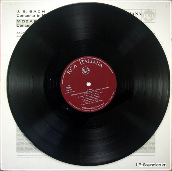 BACH / MOZART VIOLIN CONCERTO JASCHA HEIFETZ / BEECHAM WAXMANRCA LM 1051