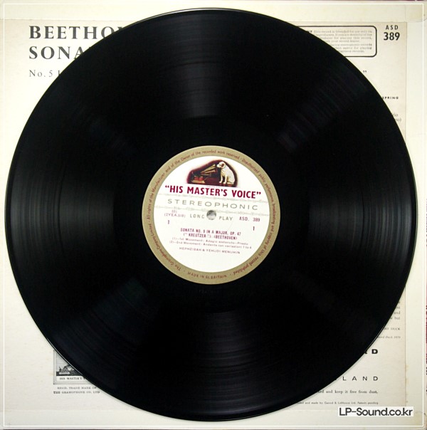 BEETHOVEN - VIOLIN SONATAS *HEPHZIBAH / YEHUDI MENUHIN ASD 389