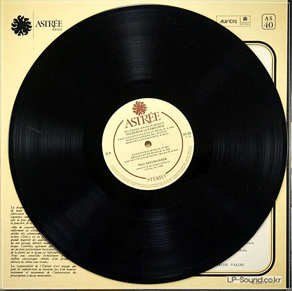 MOZART PIECES POUR LE PIANOFORTE BADURA-SKODA  ASTREE AS 40