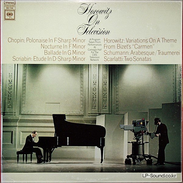 HOROWITZ ON TELEVISION 33 1/3 VINYL LP COLUMBIA MS7106