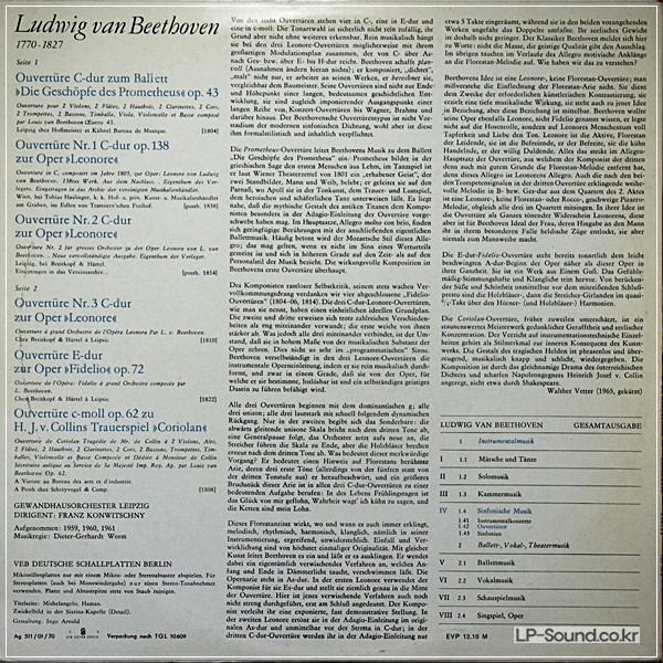 BEETHOVEN, OVERTURES / LEONORE I OP.138, LEONORE II, LEONORE III & FIDELIO