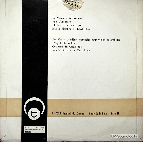 DEVY ERLIH BARTOK MIRACOLOUS MANDARIN & VIOLIN RHAPSODIES