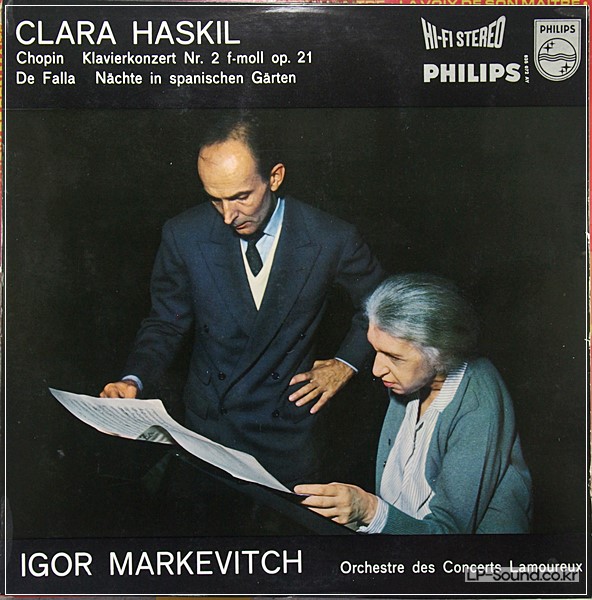 CHOPIN PIANO CONCERTO HASKIL MARKEVITCH PHILIPS LP 835072AY HIFI STEREO