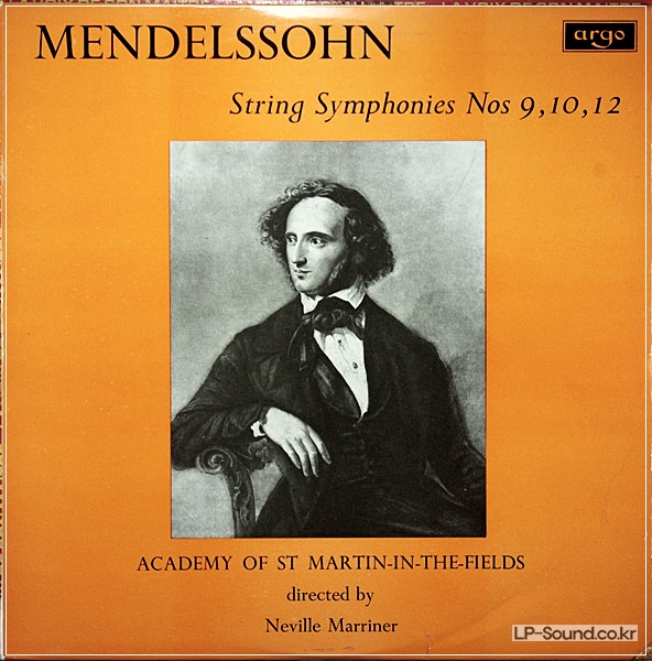 MENDELSSOHN: STRING SYMPHONIES - MARRINER **ARGO OVAL ZRG 5467 ED1