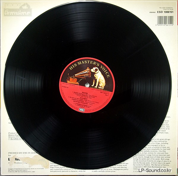 CHRISTA LUDWIG RECITAL BRAHMS RAVEL   ESD 1006151