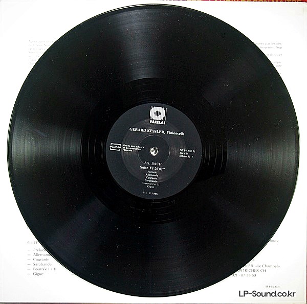 GERARD KESSLER LP BACH CELLO SUITE 3 & 6 RARE SWISS