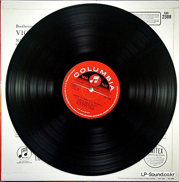 BEETHOVEN VIOLIN CONCERTO MILSTEIN SAX 2508  SIGNATURE  1976