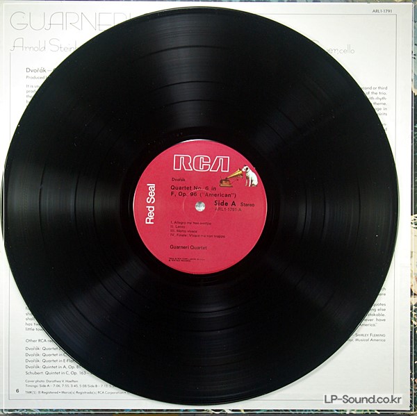 DVORAK- QUARTET NO. 6, QUINTET NO. 3 - GUARNERI QUARTET, TRAMPLER RCA ARL1-1791