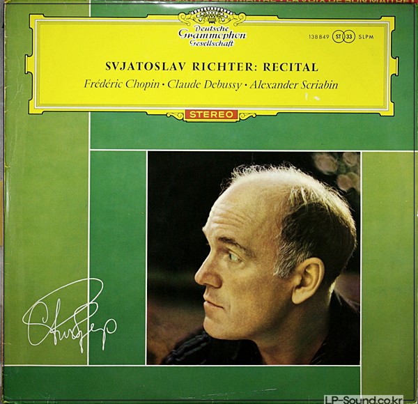 RICHTER PIANO RECITAL CHOPIN ETC. DGG RED STEREO SAMPLE SLPM 138 849
