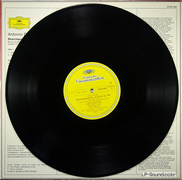 DVORAK QUARTET OP 106  PRAGER STRING QUARTET  DG 2530 480