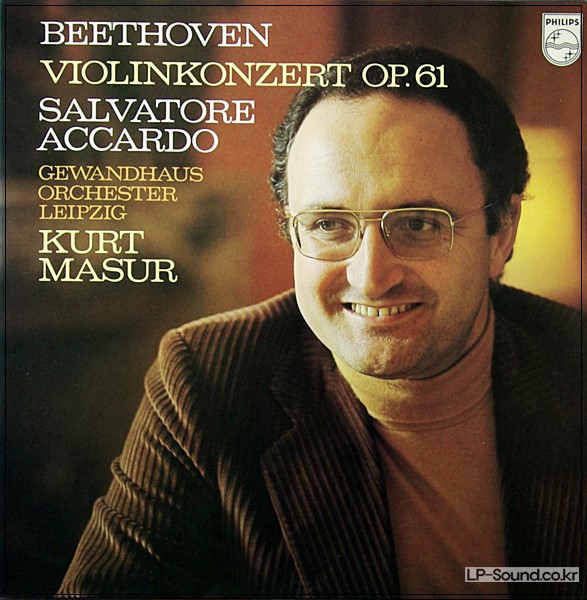 BEETHOVEN VIOLIN CONCERTO  SALVATORE ACCARDO/KURT MASUR  PHILIPS 9500 407