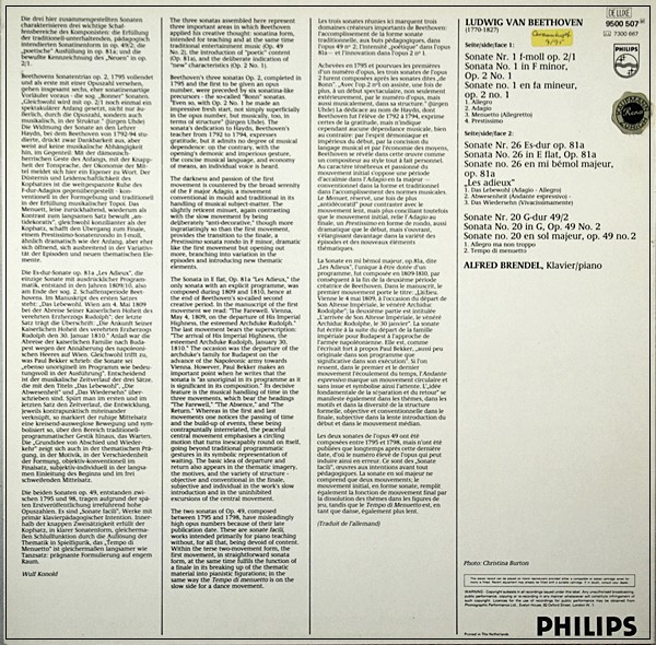 BEETHOVEN; KLAVIERSONATEN, PIANO SONATAS, OP. 2/1, OP. 81A, AND OP. 49/2