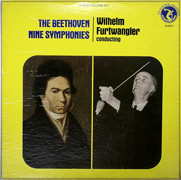 BEETHOVEN FURTWANGLER THE 9 SYMPHONIES OLYMPIC RECORDS 8120/7 BOX 7 LP
