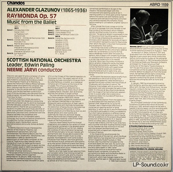 GLAZUNOV: RAYMONDA, MUSIC FROM THE BALLET OP.57