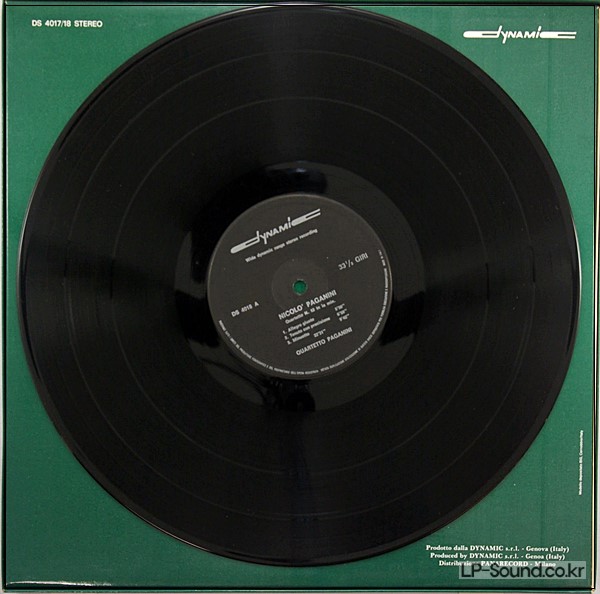 PAGANINI QUARTETTO4 QUARTETS FOR GUITAR & STRINGS - DYNAMIC DS 4017/18 (2LP)