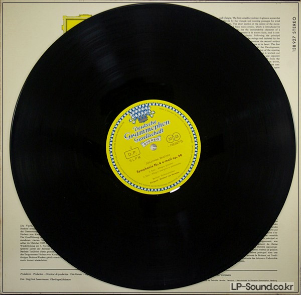 BRAHMS - SYMPHONIE NR.4 KARAJAN  DGG 138 927 SLPM