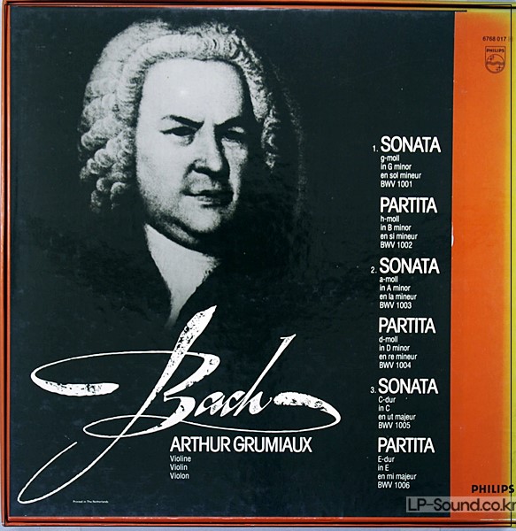 BACH 6 SONATEN UND PARTITEN FÜR VIOLINE  ARTHUR GRUMIAUX