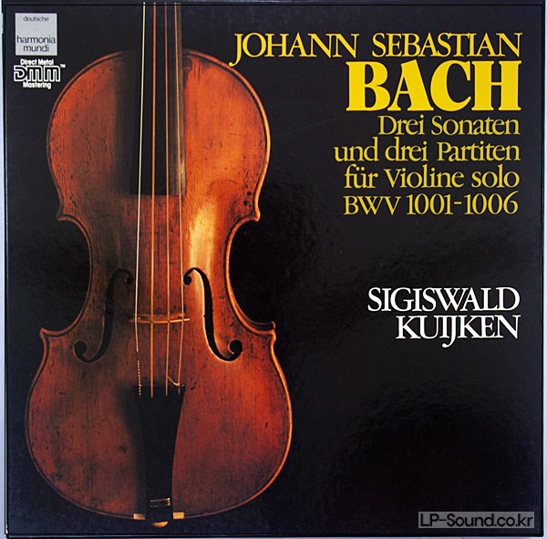 BACH SONATAS & PARTITAS VIOLIN SOLO SIGISWALD KUIJKEN HARMONIA MUNDI 3LP BOX