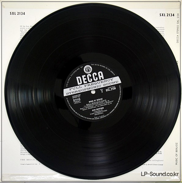 BERLIOZ: OVERTURES/ MARTINON/ UK DECCA WB FFSS ED.1 SXL 2134
