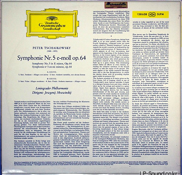 TSCHAIKOVSKY SYMPHONY NO.5 / JEWGENIJ MRAVINSKY  SLPM 138 658