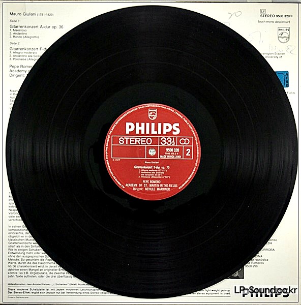 PEPE ROMERO, ASMF, MARRINER: GIULIANI GUITAR  PHILIPS 9500 320