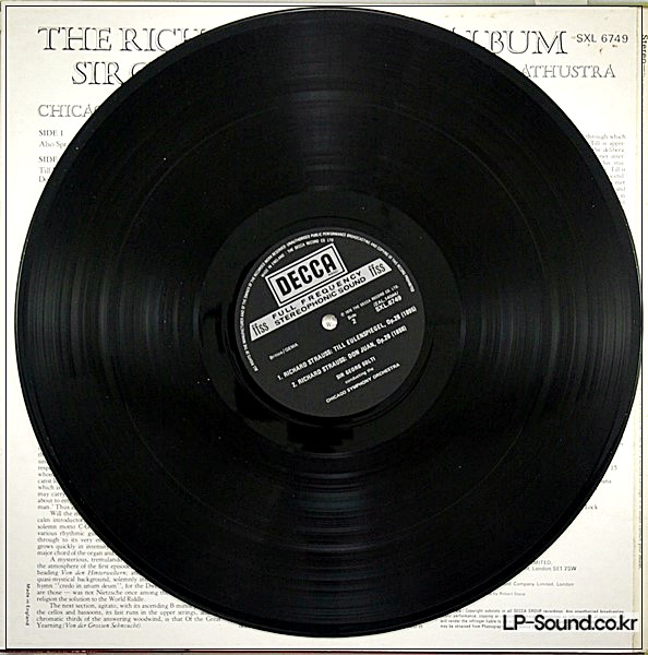 R STRAUSS - ALSO SPRACH ZARATHUSTRA / SOLTI / DECCA SXL 6749
