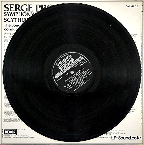 SERGEI PROKOFIEV – SYMPHONY № 3/SCYTHIAN SUITE (WALTER WELLER) DECCA SXL 6852