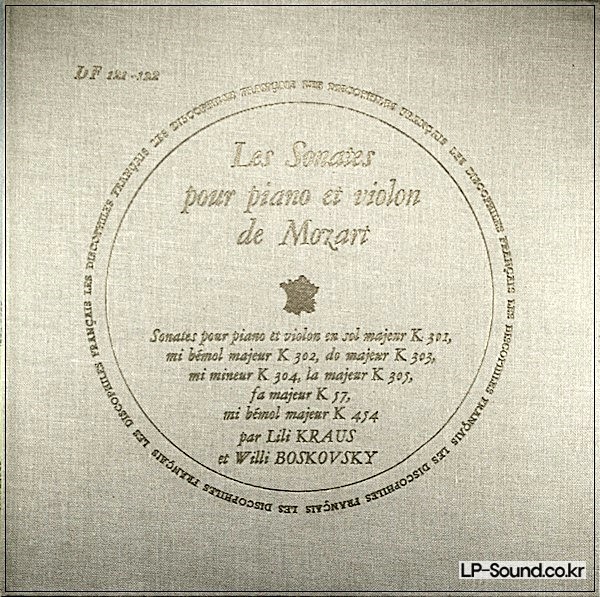 MOZART VIOLIN SONATA COLLECTION DES DISCOPHILES FRANCAIS BOSKOVSKY/KRAUS DF 121-122