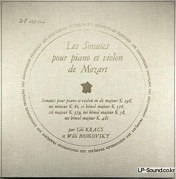 MOZART VIOLIN SONATA COLLECTION DES DISCOPHILES FRANCAIS BOSKOVSKY/KRAUS DF 123-124