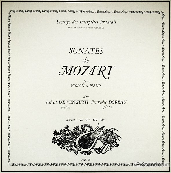 LOEWENGUTH DOREAU MOZART SONATAS PIANO RARE FAR 04