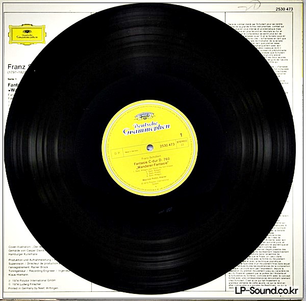 FRANZ SCHUBERT - MAURIZIO POLLINI – WANDERER-DGG 2530 473