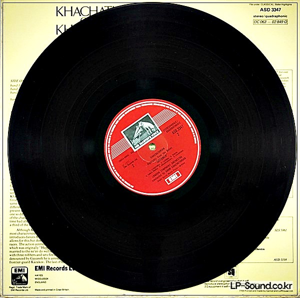 KHACHATURIAN CONDUCTS KHACHATURIAN LSO ASD 3347