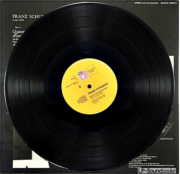 FRANZ SCHUBERT FORELLEN-QUINTET JORG DEMUS  1971 HARMONIA MUNDI