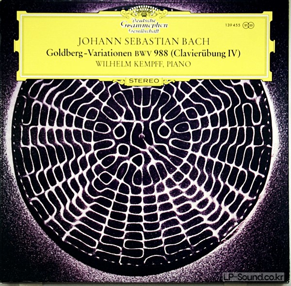 WILHELM KEMPFF BACH GOLDBERG VARIATIONS - DEUTSCHE GRAMMOPHON 1970