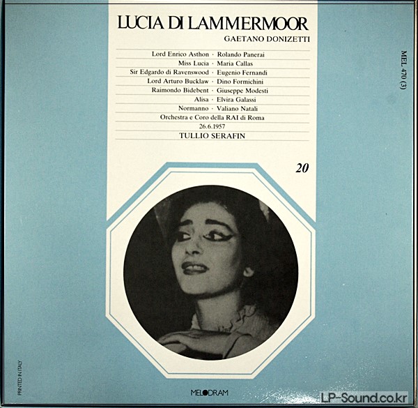 LUCIA DI LAMMERMOOR GAETANO DONIZETTI   TULLIO SERAFIN  MEL 470