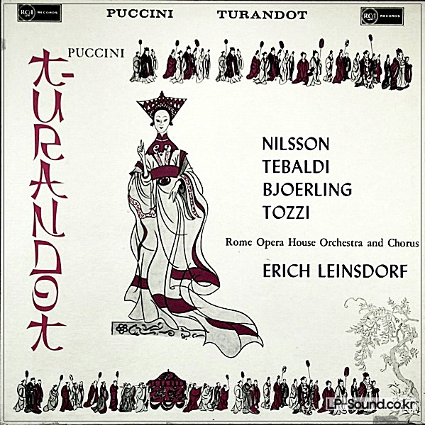 PUCCINI TURANDOT NILSSON TEBALDI BJOERLING ROME OPERA LEINSDORF  SER 25022
