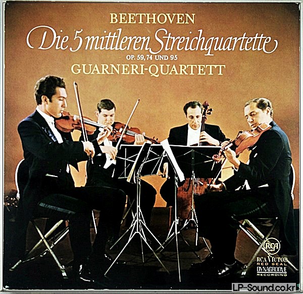 BEETHOVEN THE 5 MIDDLE STRING QUARTETS GUARNERI 4LP RCA SGA 25023-R/1-4