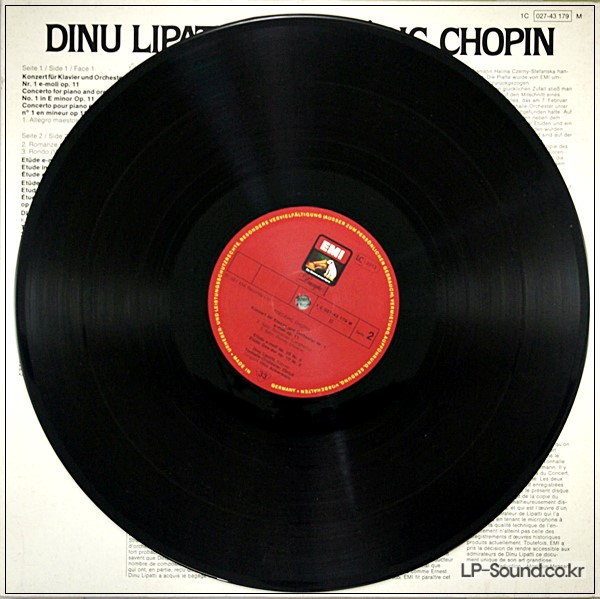 CHOPIN PIANO CONCERTO NO.1 ETUDEN OP.25  LIPATTI  1C 027-43 179