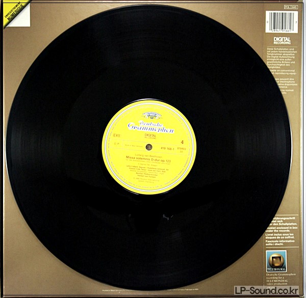 BEETHOVEN MISSA SOLEMNIS KARAJAN BPO CUBERLI 2 LP BOX DGG DIGITAL