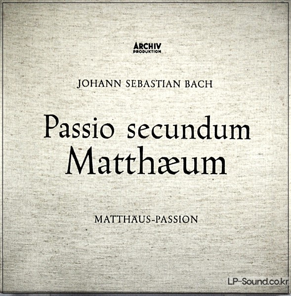 BACH ST. MATTHEW PASSION DGG ARCHIV APM 14 125/28 4LP