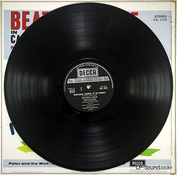 BEATRICE LILLE - PROKOFIEV PETER & THE WOLF LP DECCA SXL 2218